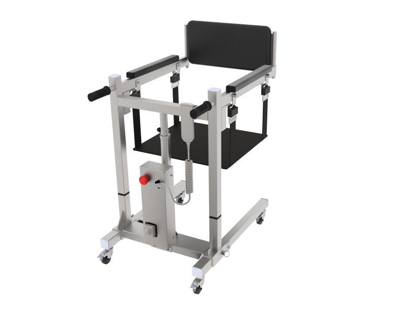 Hydraulic, electric patient lift-