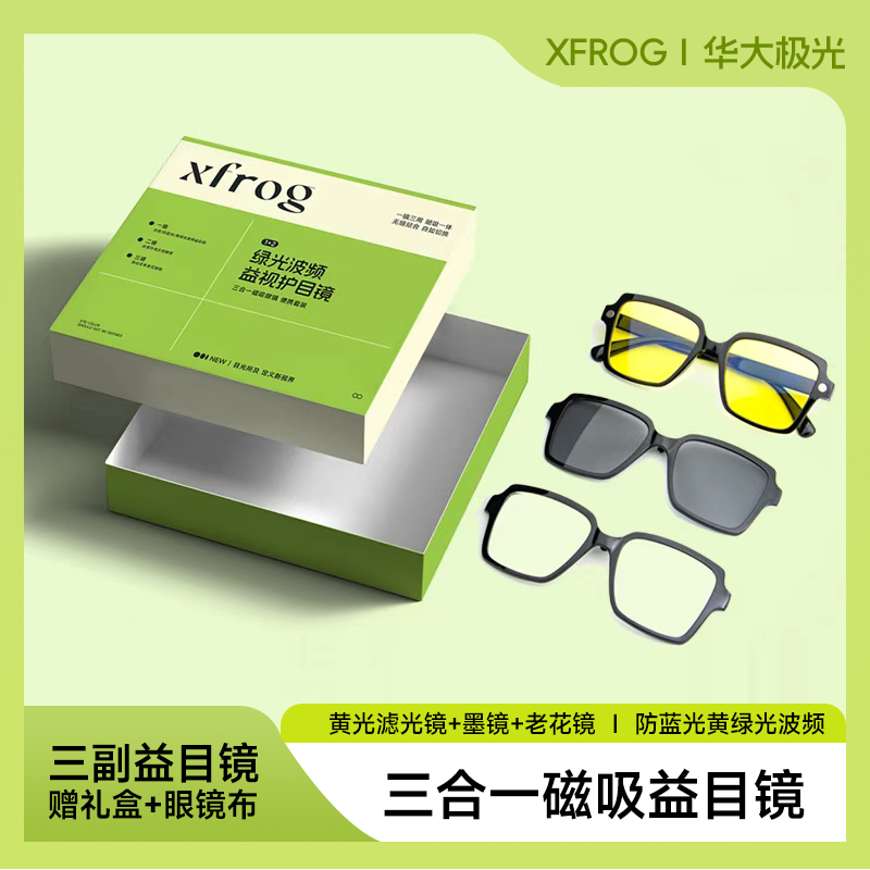 華大真牛蛙 xfrog三用眼鏡套裝組合