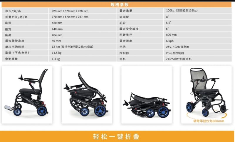 Quickie Q50R碳纖維電動(dòng)輪椅14.5kg-